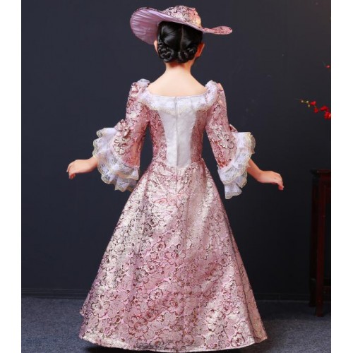 Children's European  Palace Court British dance costumes drama princess cosplay stage performance evening party singers chorus dresses
